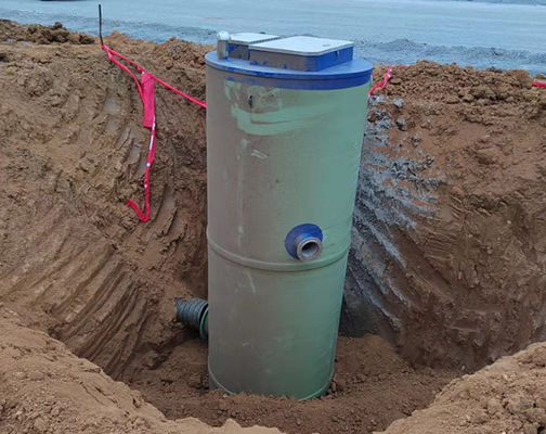 100 m3/h Frp Aguas pluviales Aguas residuales Estaciones de bombeo prefabricadas Estación de bombeo de elevación integrada