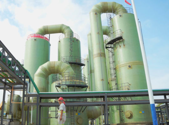 FRP ligero GRP Torre de extracción de bromo Menos mantenimiento para la producción de agua de mar