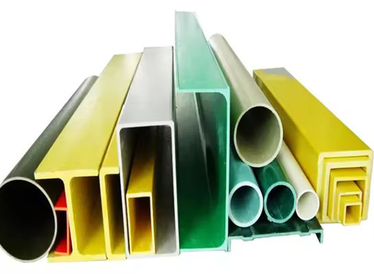 OEM Tubos huecos de fibra de vidrio FRP Perfiles pultrudados Cuadrado Forma redonda rectangular
