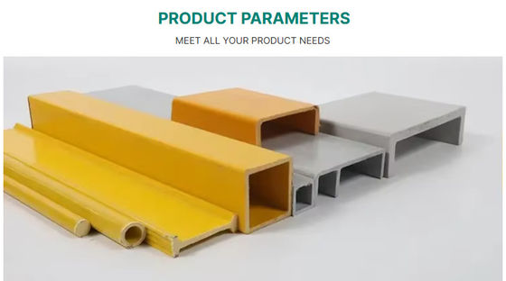 OEM Tubos huecos de fibra de vidrio FRP Perfiles pultrudados Cuadrado Forma redonda rectangular