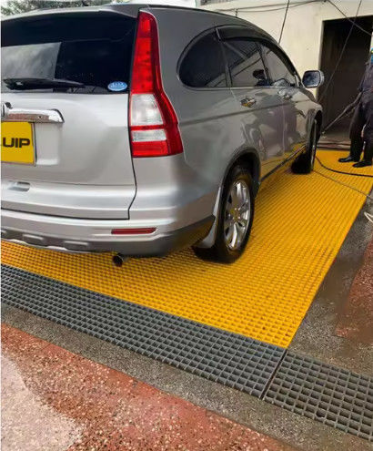 Moderno estilo Frp paneles de rejilla de fibra de vidrio de rejilla de hoja 1220x3660mm Para el lavado de coches