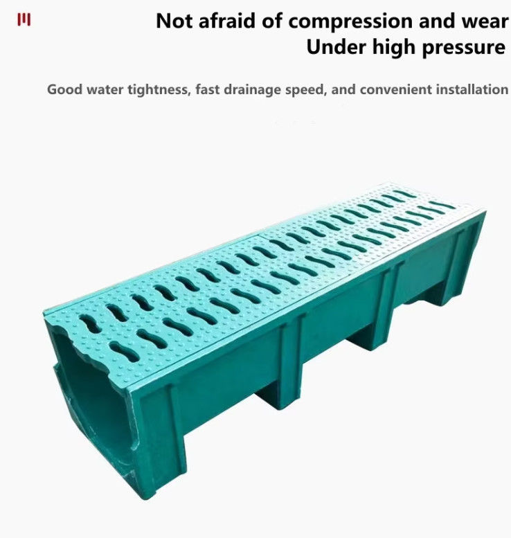 FRP GRP 200mm Fibra de vidrio de la zanja de drenaje grates alcantarillado anti corrosión fácil de limpiar