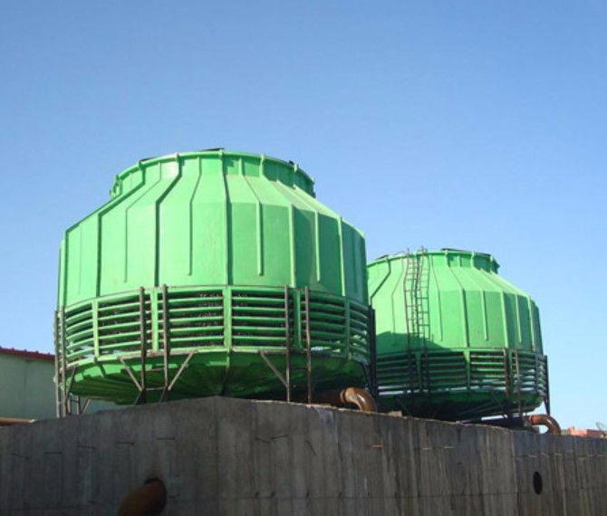Torre de enfriamiento circular tipo FRP GRP 500-1000 toneladas Reducción rápida de la temperatura