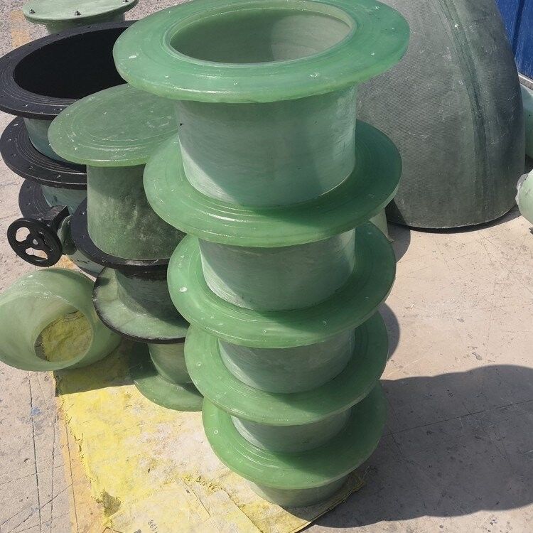 Color personalizado Fittings de tuberías GRP de fibra reforzada Fittings de tuberías de plástico Tratamiento de aguas residuales