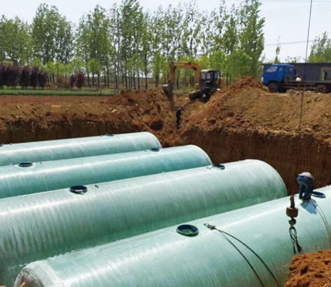 Purificación de agua FRP Tanque séptico Sistema de tratamiento de aguas residuales domésticas de tipo subterráneo