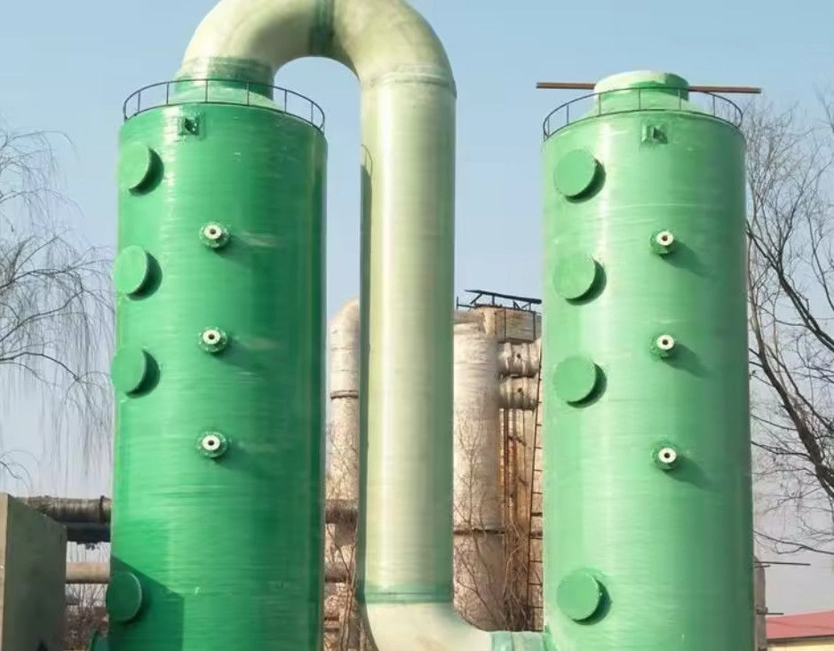 Columna de purificación de residuos de gas de ácido sulfúrico de la torre de absorción vertical GRP Frp Capacidad personalizada