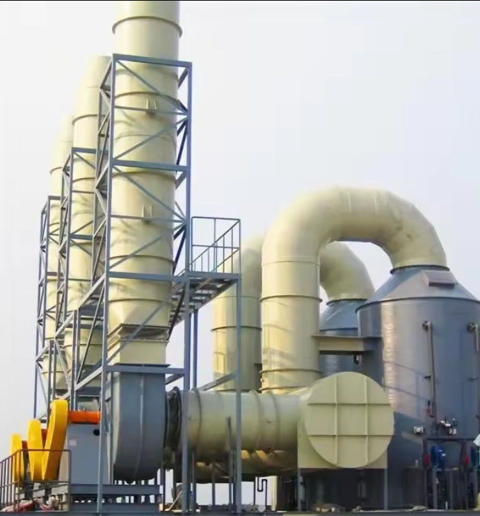 Torre de absorción de FRP industrial para el tratamiento de gases de cola y niebla ácida