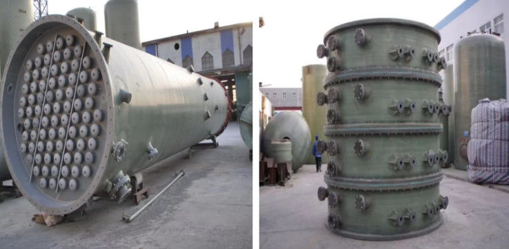 GRP de capas de gel cubiertas torre de absorción de FRP pulverización de múltiples capas para gas ácido residual