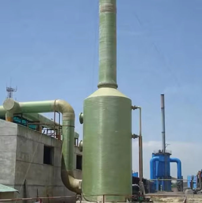 Lavadoras de So2 húmedas y secas Lavadoras de amoniaco de absorción de Frp Torre de rociado para gases de desecho