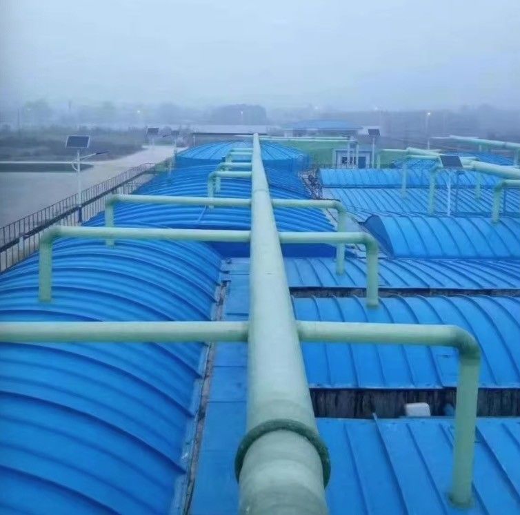 Cubierta de lluvia de FRP Cubierta de aguas residuales de FRP Cubierta arqueada Colección de olores Arco sellado de gases de escape Anti olor