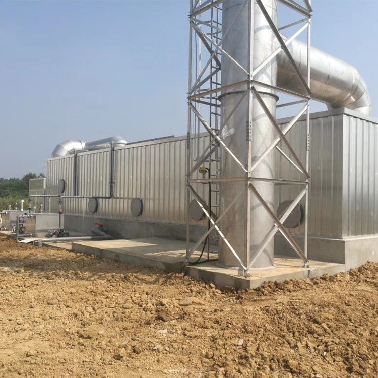 Caja de desodorización biológica de FRP de acero al carbono Grp Filtro de desodorización de gases de desecho Purificación