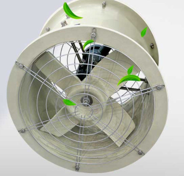 Ventilador industrial de FRP anticorrosivo Ventilador de flujo axial de fibra de vidrio reforzado de plástico de alta resistencia